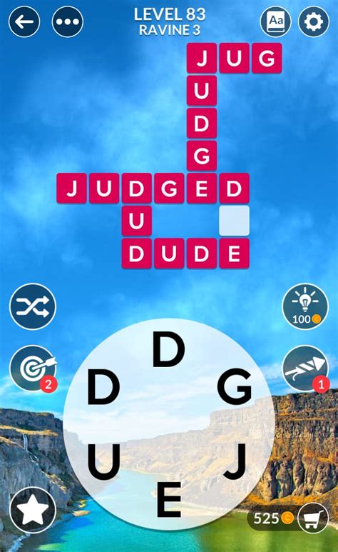wordscapes puzzle 83|Wordscapes Level 83 (Ravine 3 Canyon) Answers .